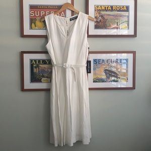Karl Lagerfeld White Linen Dress size 14